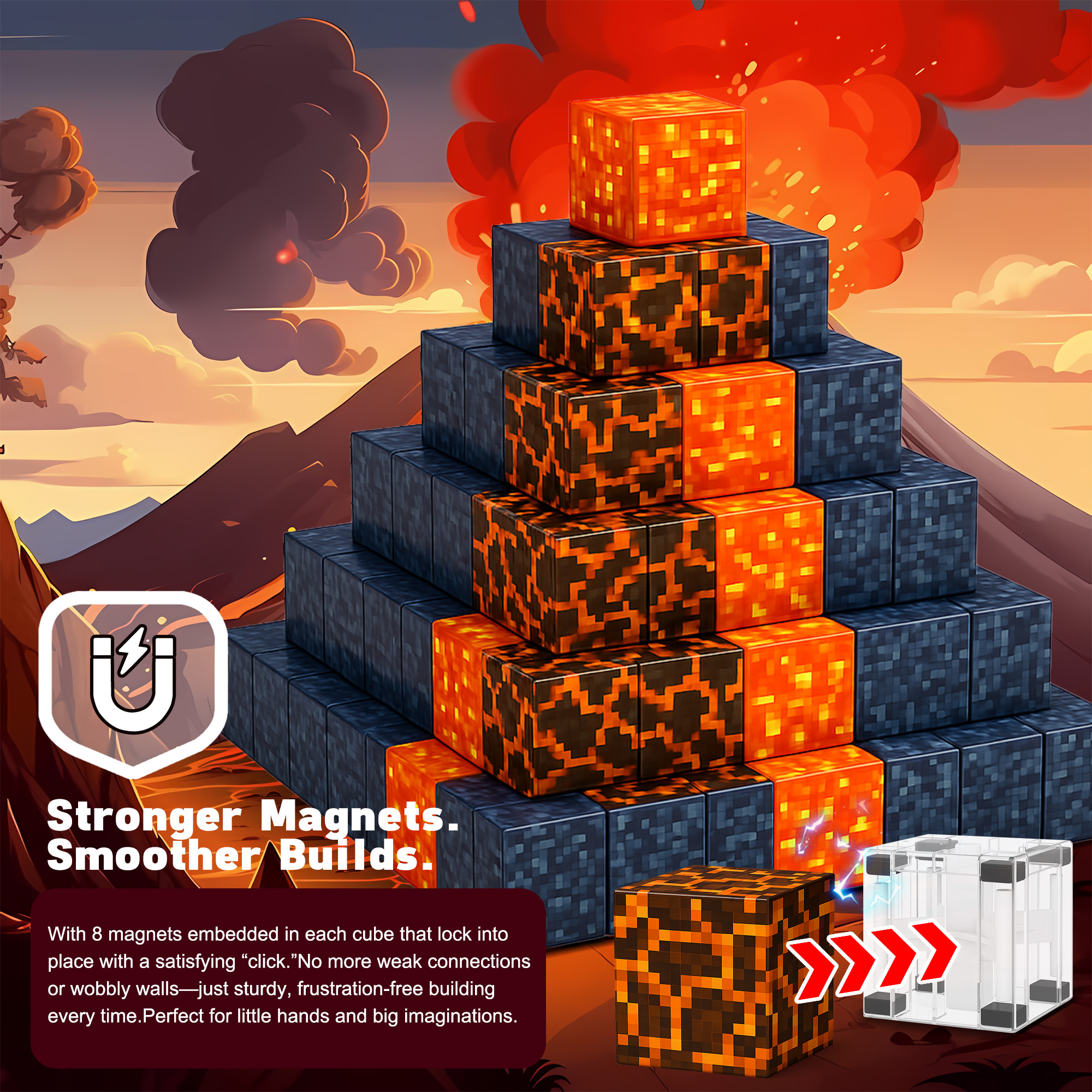 Magnetic Blocks Building Toys - Build Set