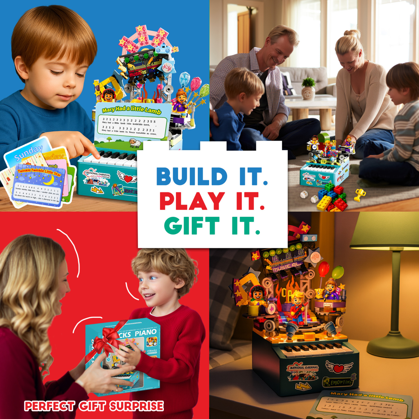 STEM Piano Music Building Block Set with Light & Sound