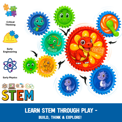 STEM Gear Toys for Toddlers 1-3 