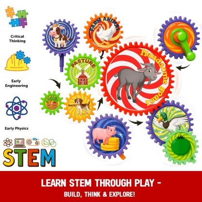 Animal Themed Motorized Gear Toys for Toddlers