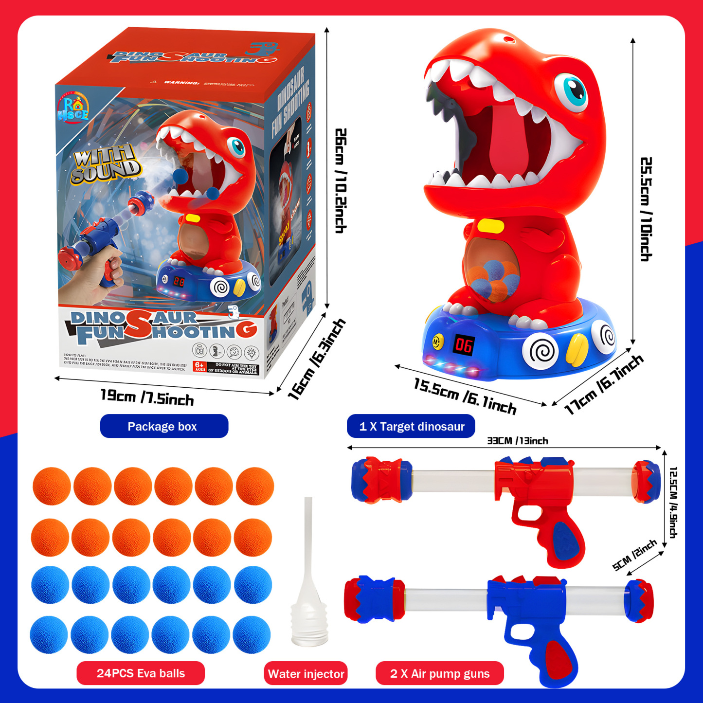 Movable Dinosaur Shooting Toys