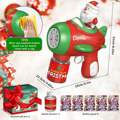 Christmas Bubble Gun 
