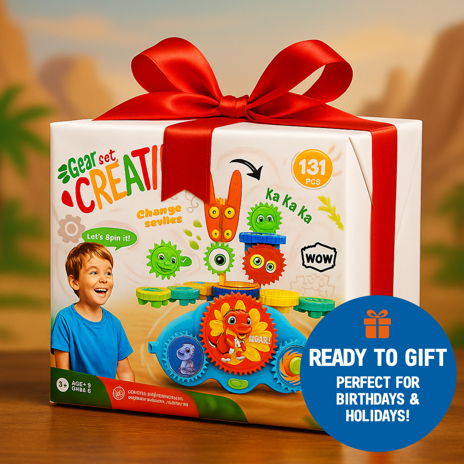 STEM Gear Toys for Toddlers 1-3 