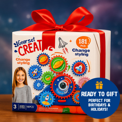 Motorized Spinning Gear Building Toys for Kids