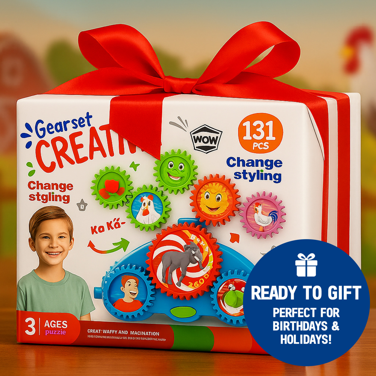 Animal Themed Motorized Gear Toys for Toddlers