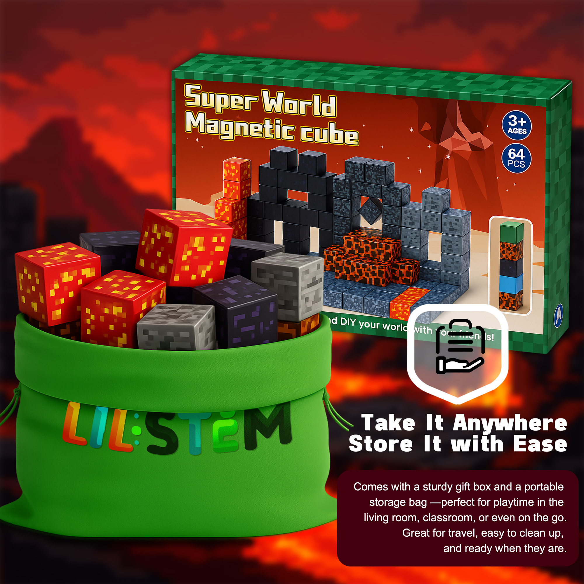 Magnetic Blocks Building Toys - Build Set