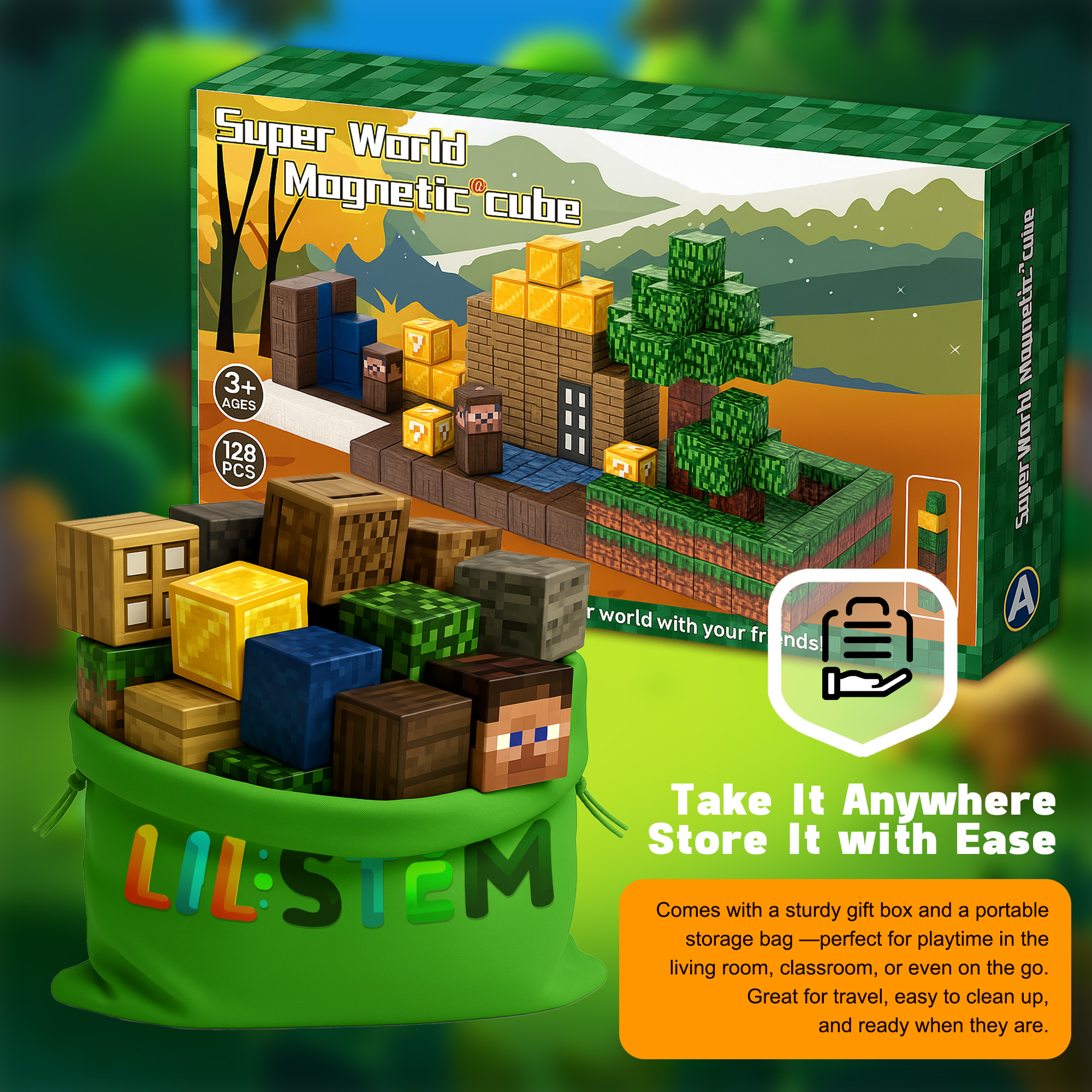 Magnetic Blocks - Magnetic Tiles Building Blocks Toddler Toys