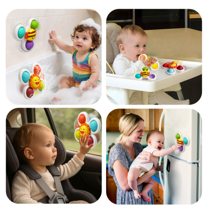 Suction Cup Rotating Sensory Bath Toys