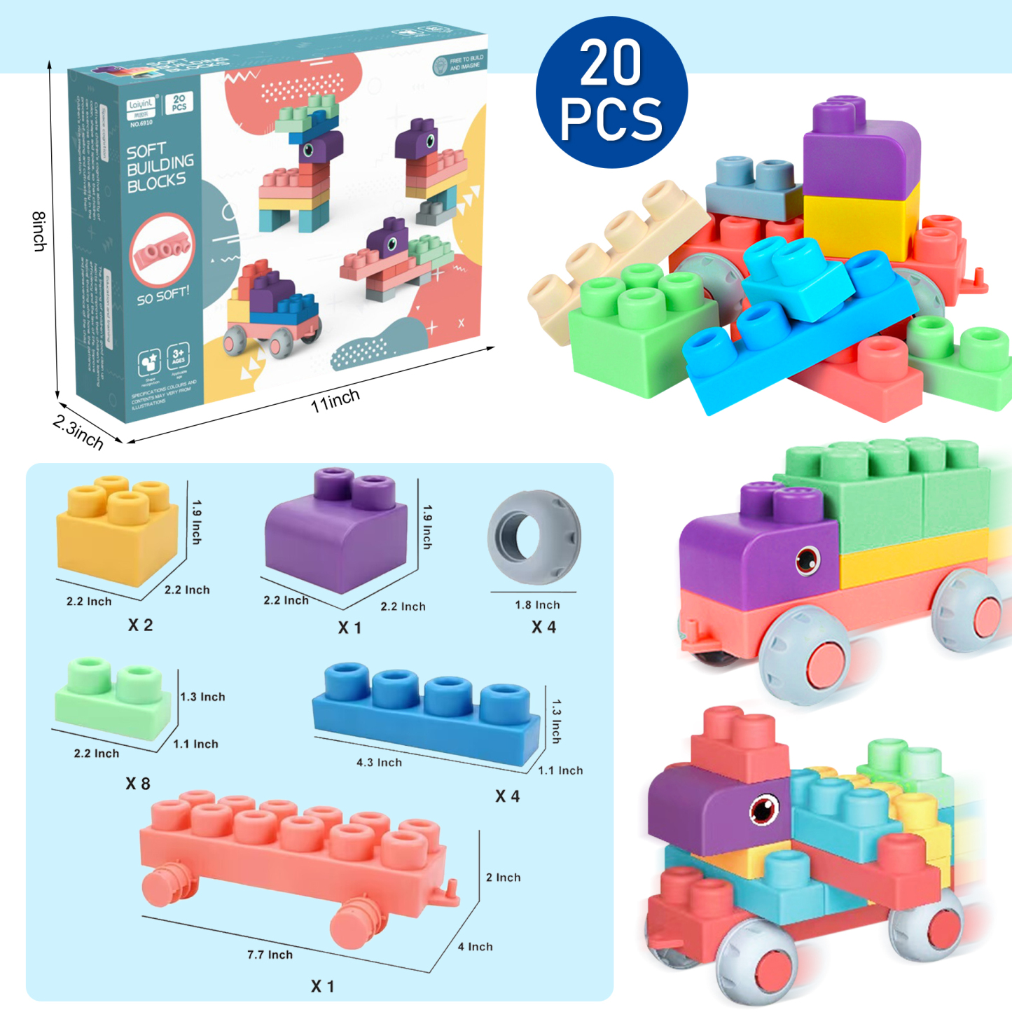 Soft Building Blocks for Toddlers