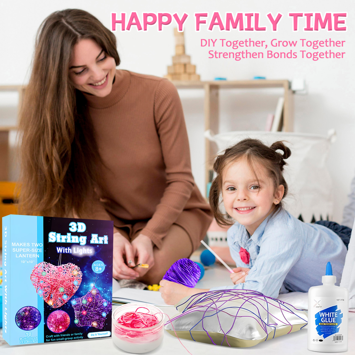   Light Up 3D String Art Kit