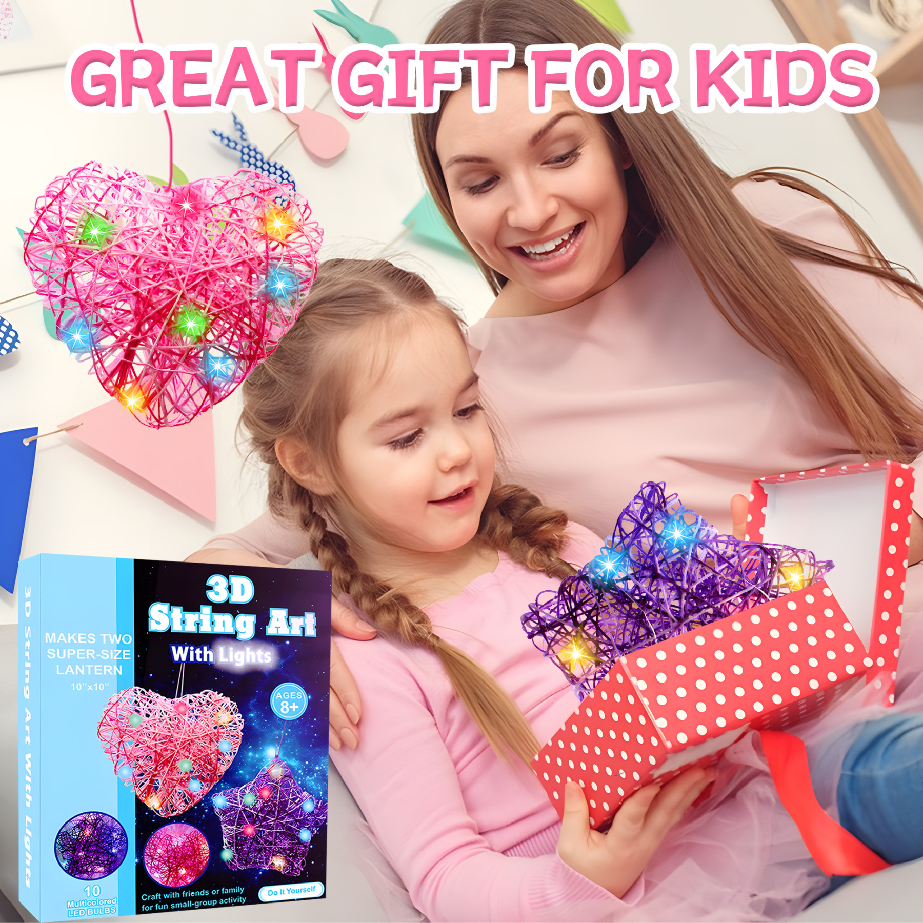   Light Up 3D String Art Kit