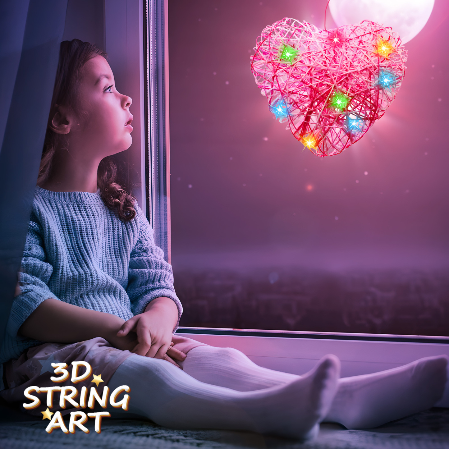  Light Up 3D String Art Kit