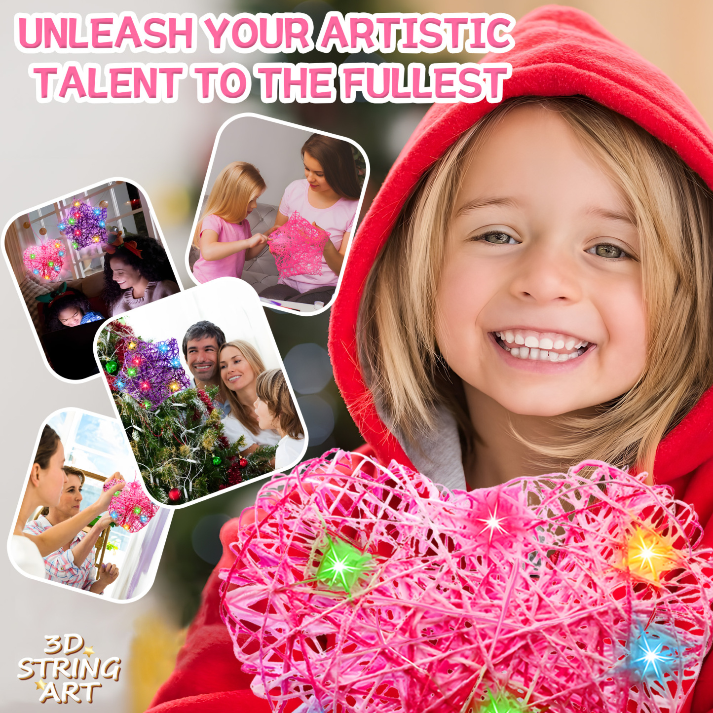   Light Up 3D String Art Kit