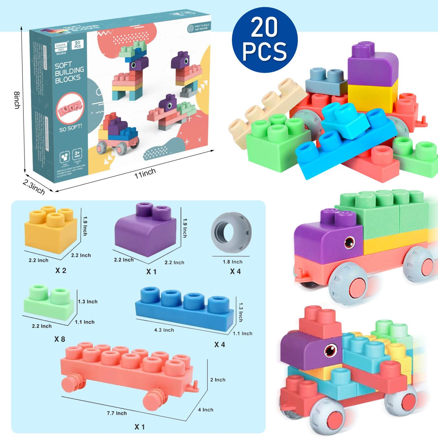 Soft Building Blocks for Toddler