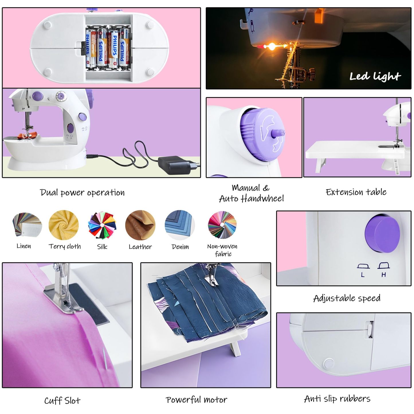 Mini Sewing Machine for Beginners-Maquina de Coser