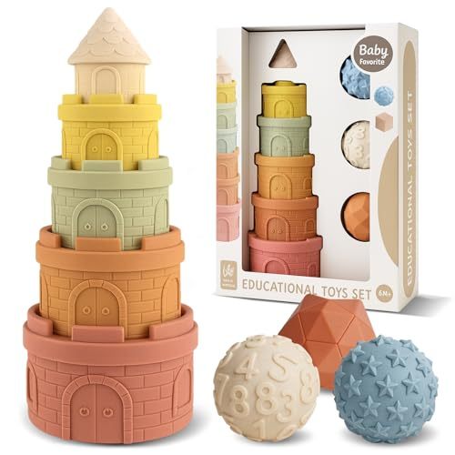 Baby Stacking Cups & Sensory Ball Set