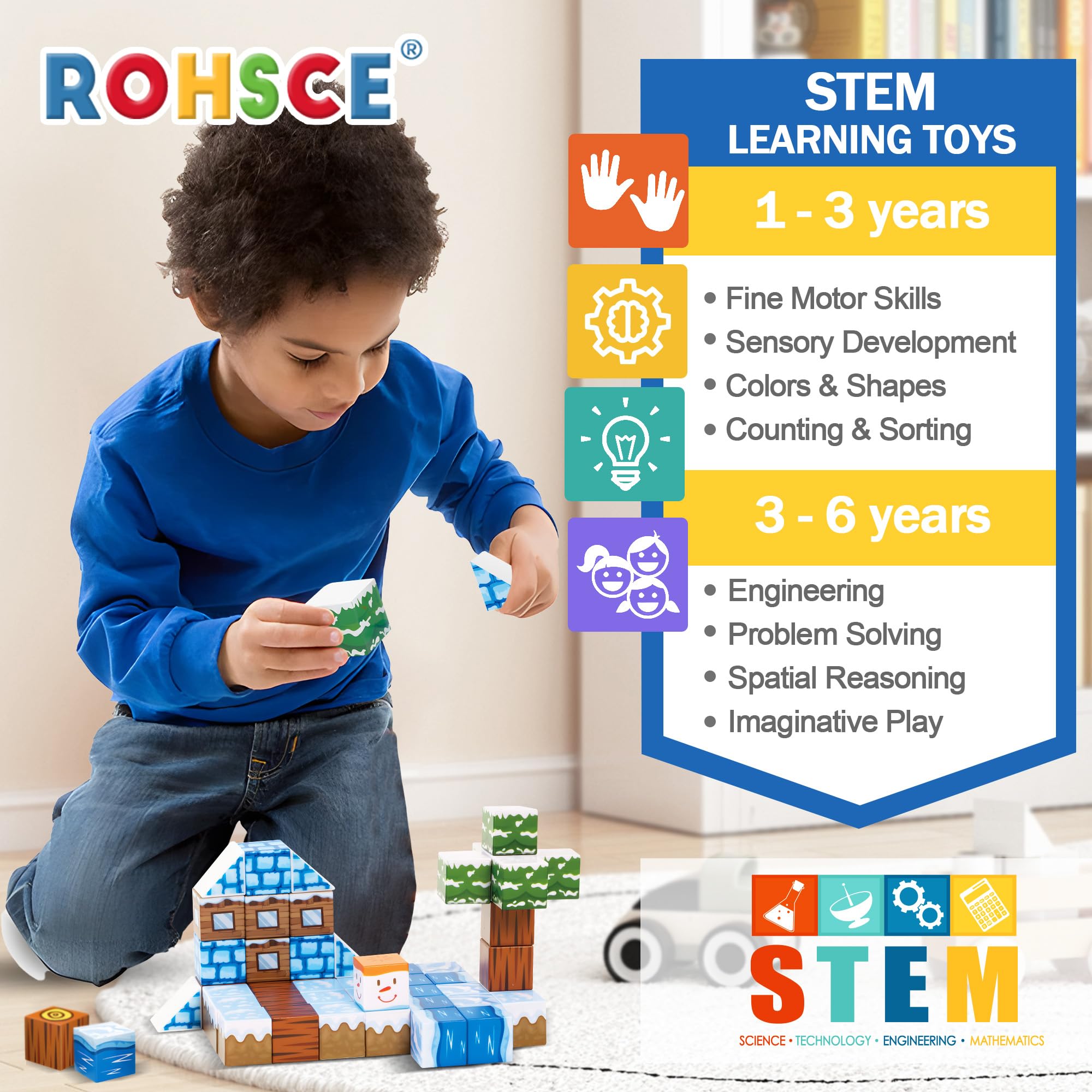 Magnetic Blocks Kids Building Toys