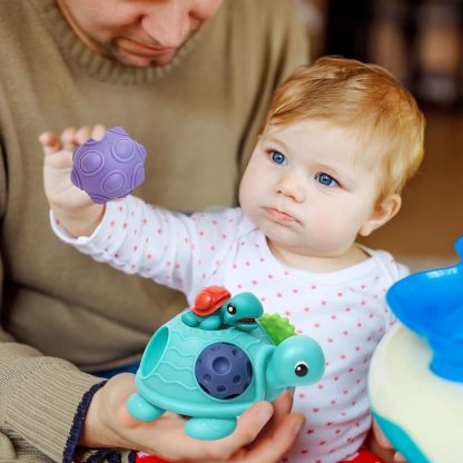 Toddler Ball 1-3 Baby Sensory Toy Montessori Toy Suitable for 6-12 Months Baby Ball Toy Sensory Ball BPA Free Teething Gift Toddler Ball Bath Toy Bright Colors Multi-Texture