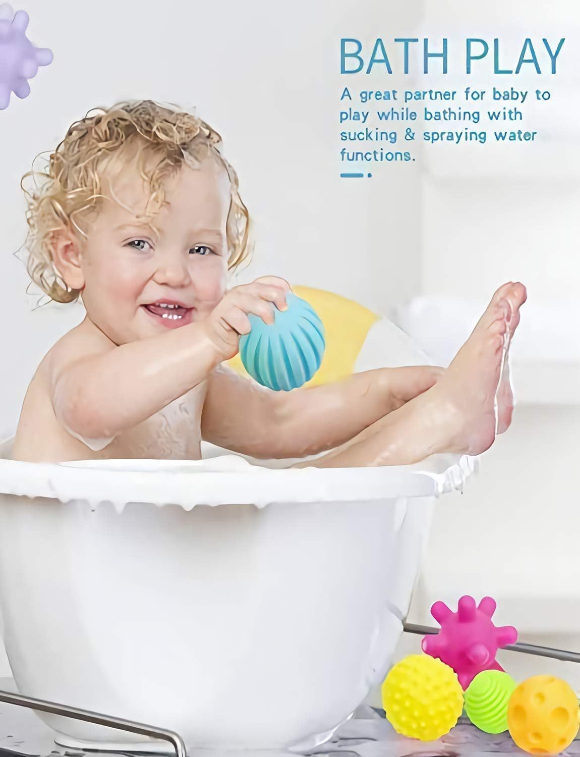 Baby Kids Sensory Balls, Soft Montessori Toys for 6 to 12 Months Baby Sensory Toy Balls Toddler and Infant Small Massaging Soft Textured Multi Ball Set