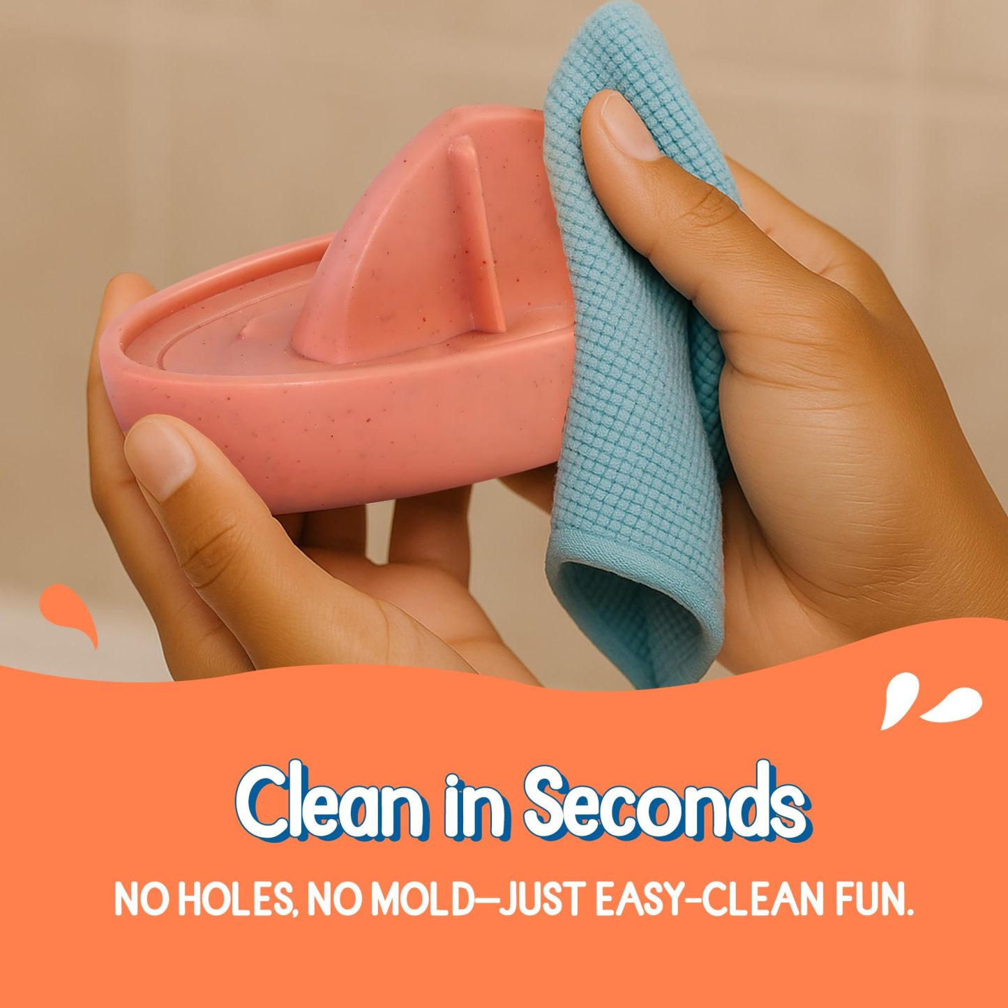 Floating Boat Bathtub Toys No Hole for Toddlers 1-3