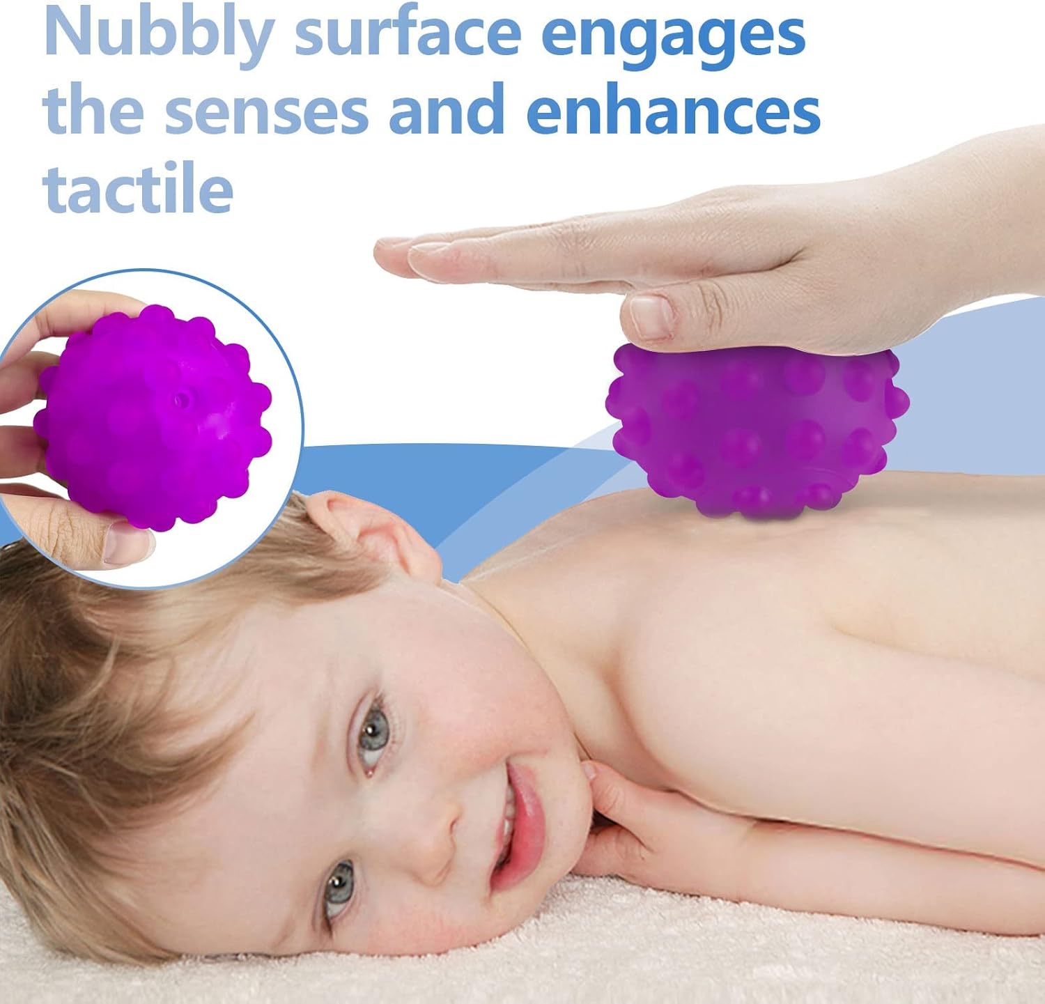 Baby Sensory Balls, 6-12 Months Baby Toy, Textured Multi Balls for Toddlers, 1-3 Colorful Soft Squeeze Bath Toys, Montessori Baby Toys with Stacking Cups, Juguetes Para Bebes de 0 a 6 Meses