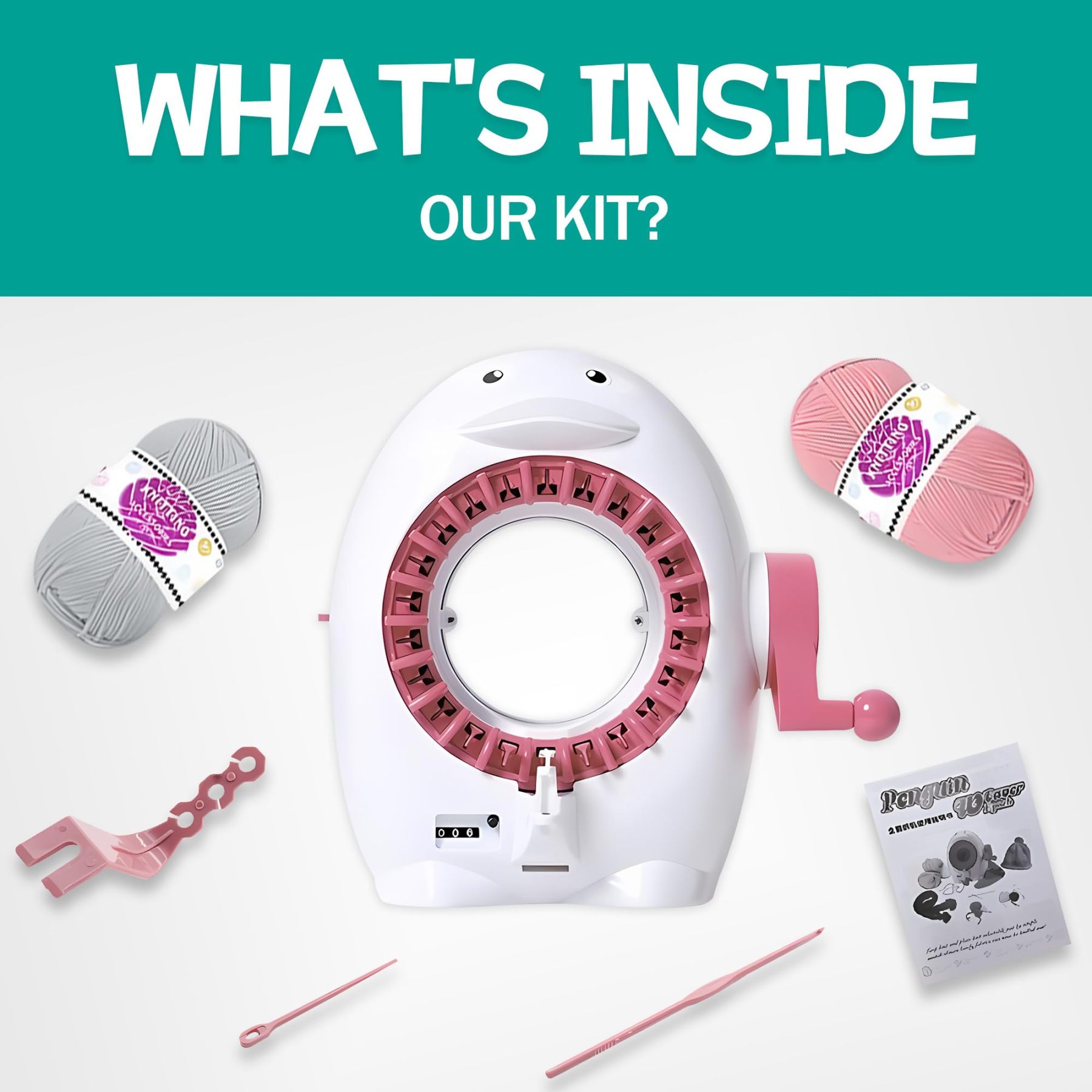 22 Needles Knitting Loom Machine with Row Counter