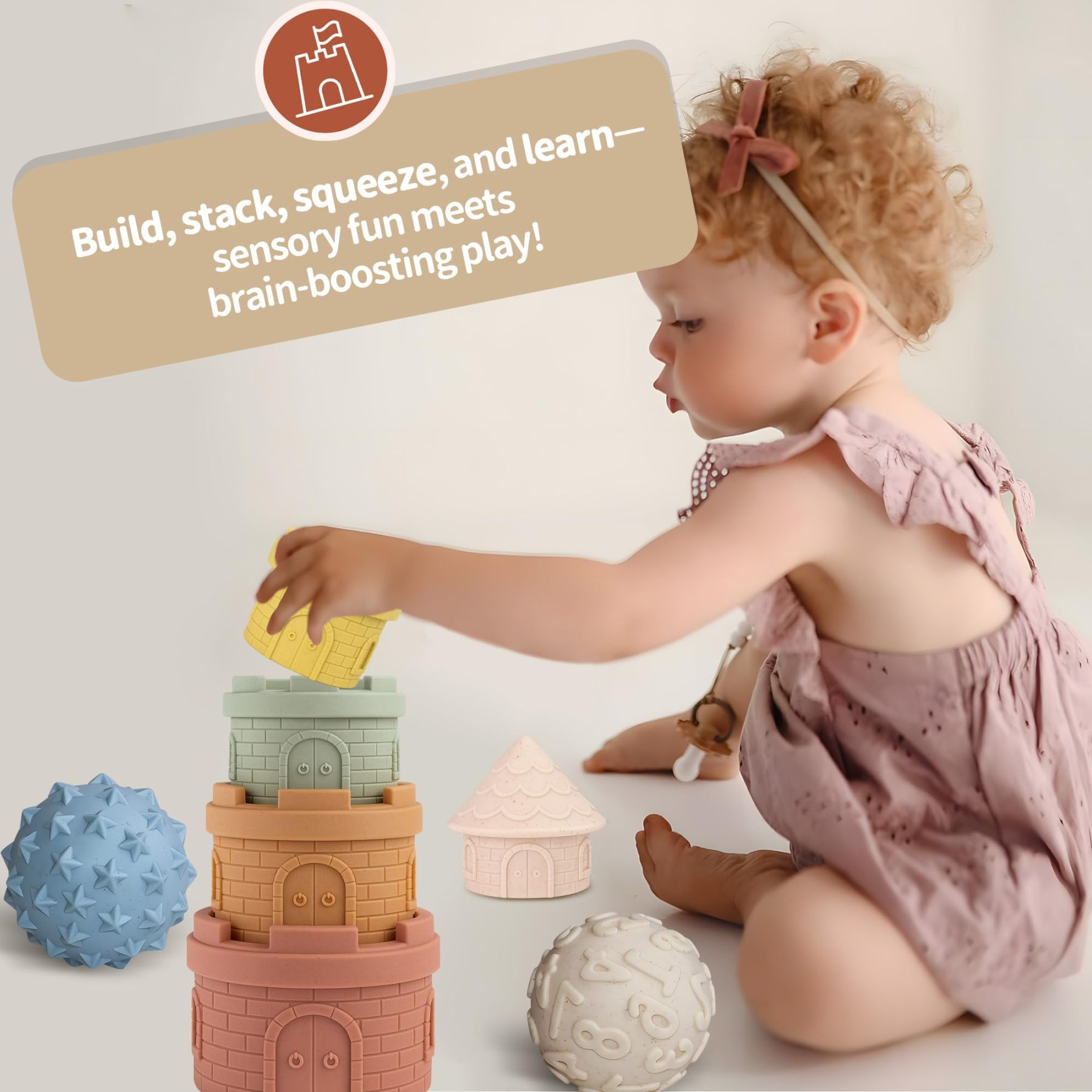 Baby Stacking Cups & Sensory Ball Set