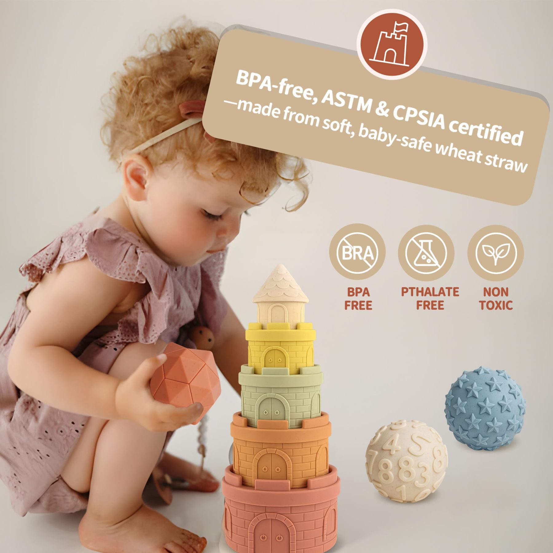 Baby Stacking Cups & Sensory Ball Set