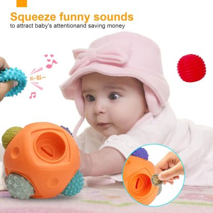 Toddler Ball 1-3 Baby Sensory Toy Montessori Toy Suitable for 6-12 Months Baby Ball Toy Sensory Ball BPA Free Teething Gift Toddler Ball Bath Toy Bright Colors Multi-Texture
