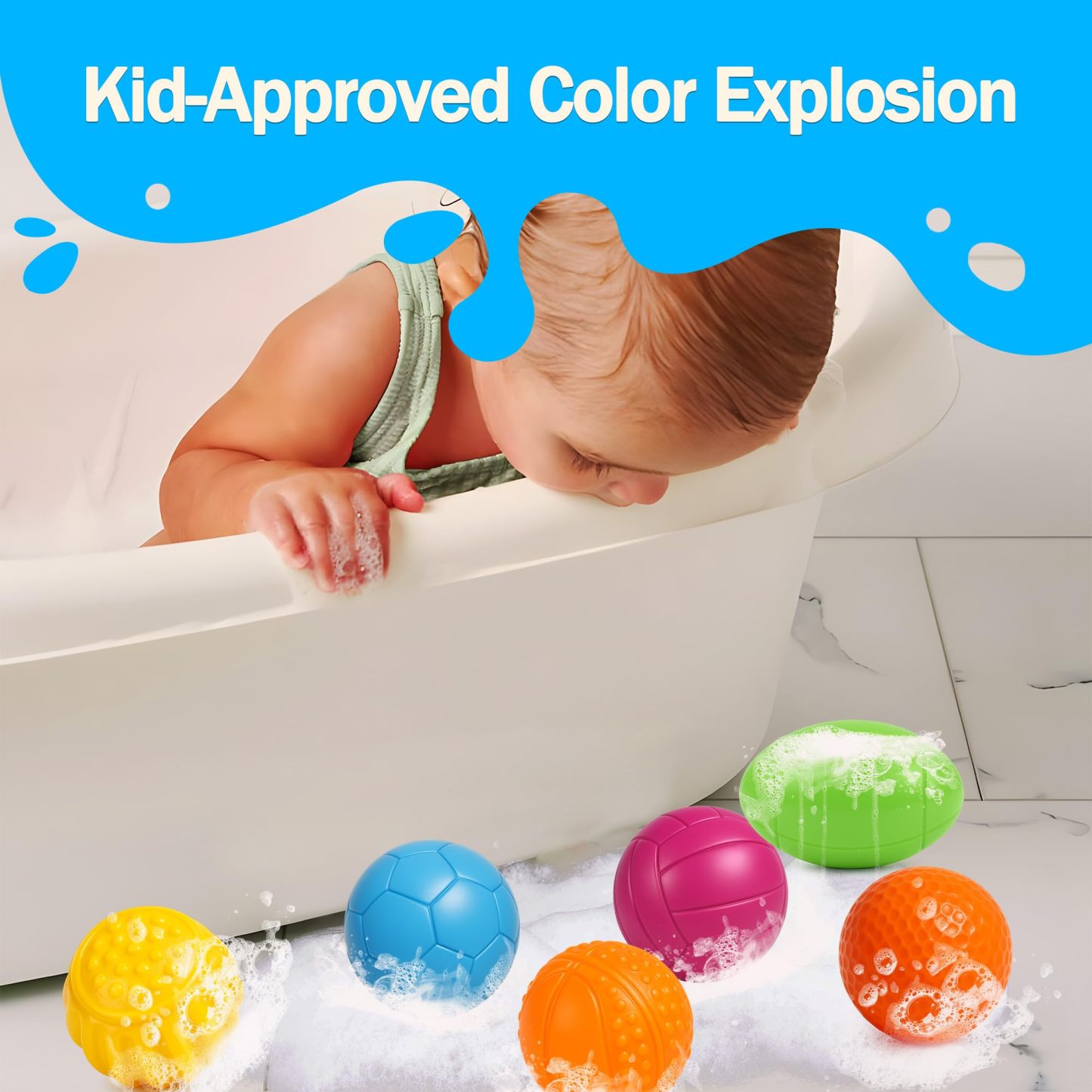 Baby Bath Toys Sensory Balls Set