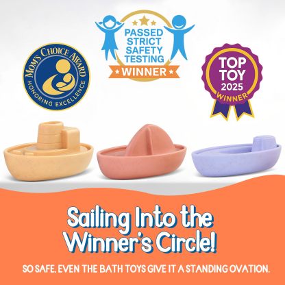 Floating Boat Bathtub Toys No Hole for Toddlers 1-3