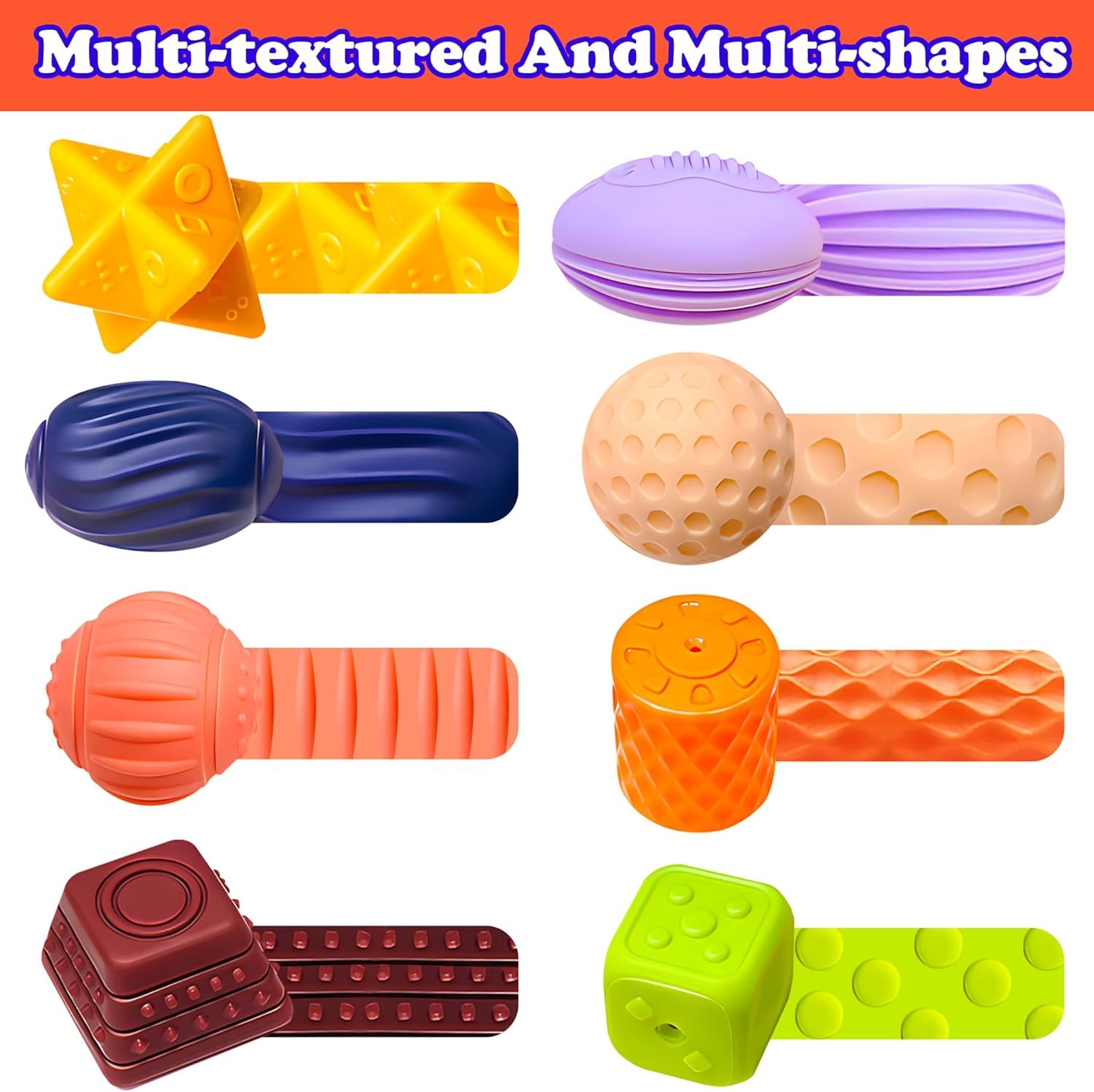 Baby Sensory Ball Soft Textured Multi-Sensory Toy Montessori Toy Baby Massage Ball Gift Set BPA Free Montessori Baby Toy 6 to 12 Months