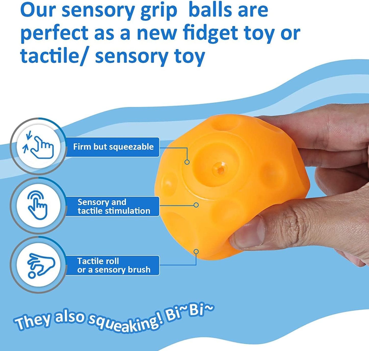 Baby Kids Sensory Balls, Soft Montessori Toys for 6 to 12 Months Baby Sensory Toy Balls Toddler and Infant Small Massaging Soft Textured Multi Ball Set