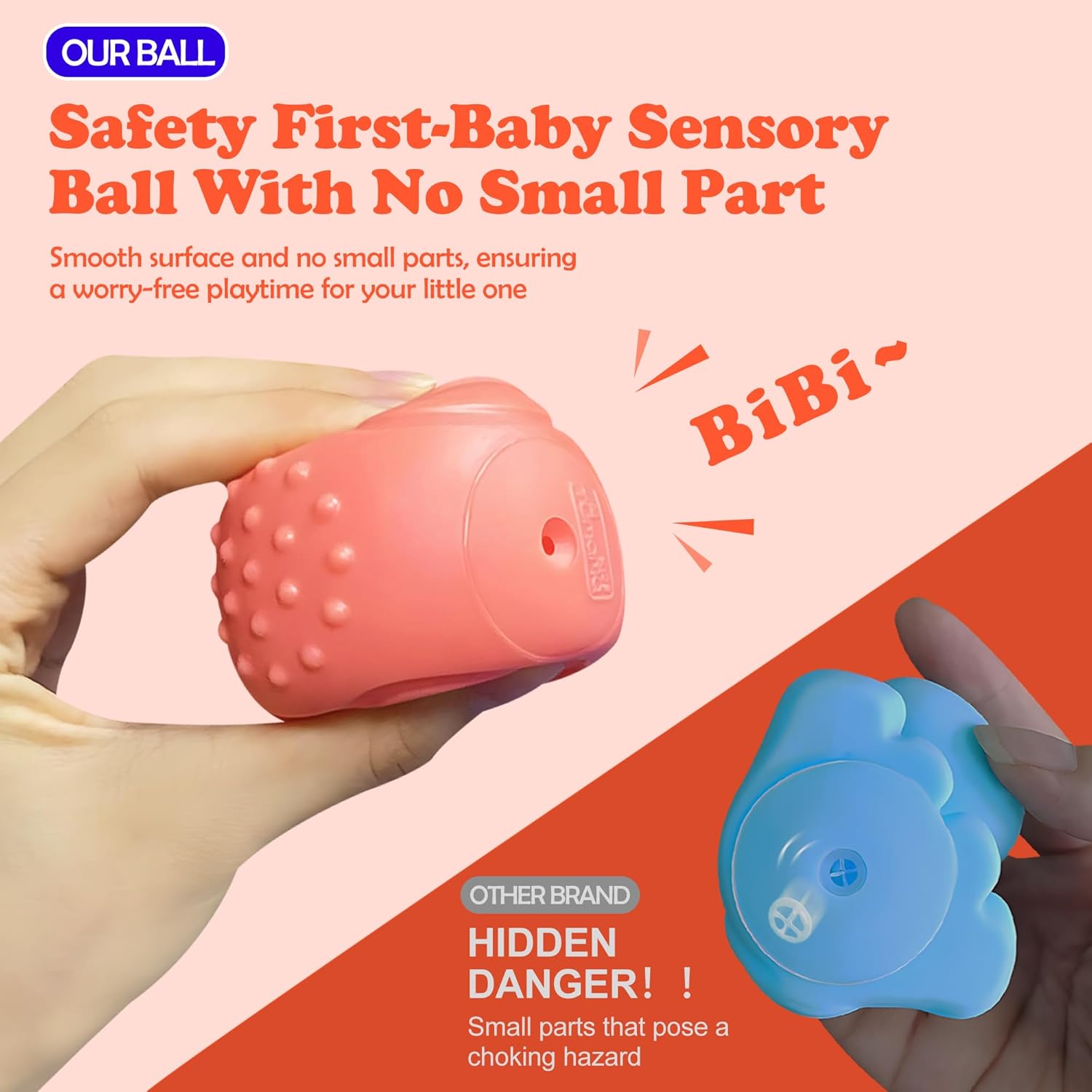 Baby Sensory Ball Soft Textured Multi-Sensory Toy Montessori Toy Baby Massage Ball Gift Set BPA Free Montessori Baby Toy 6 to 12 Months