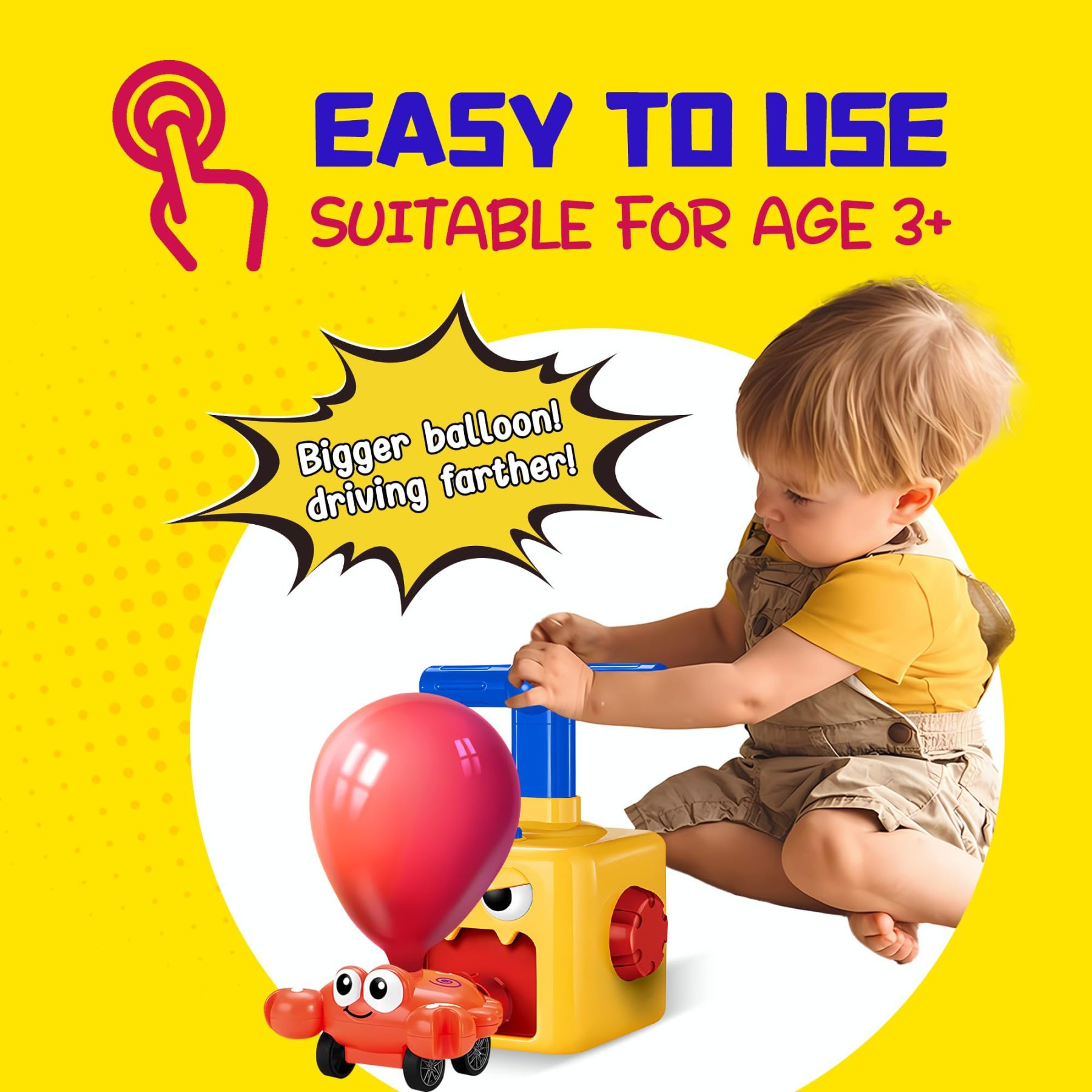 Balloon Car Toy Pump Set