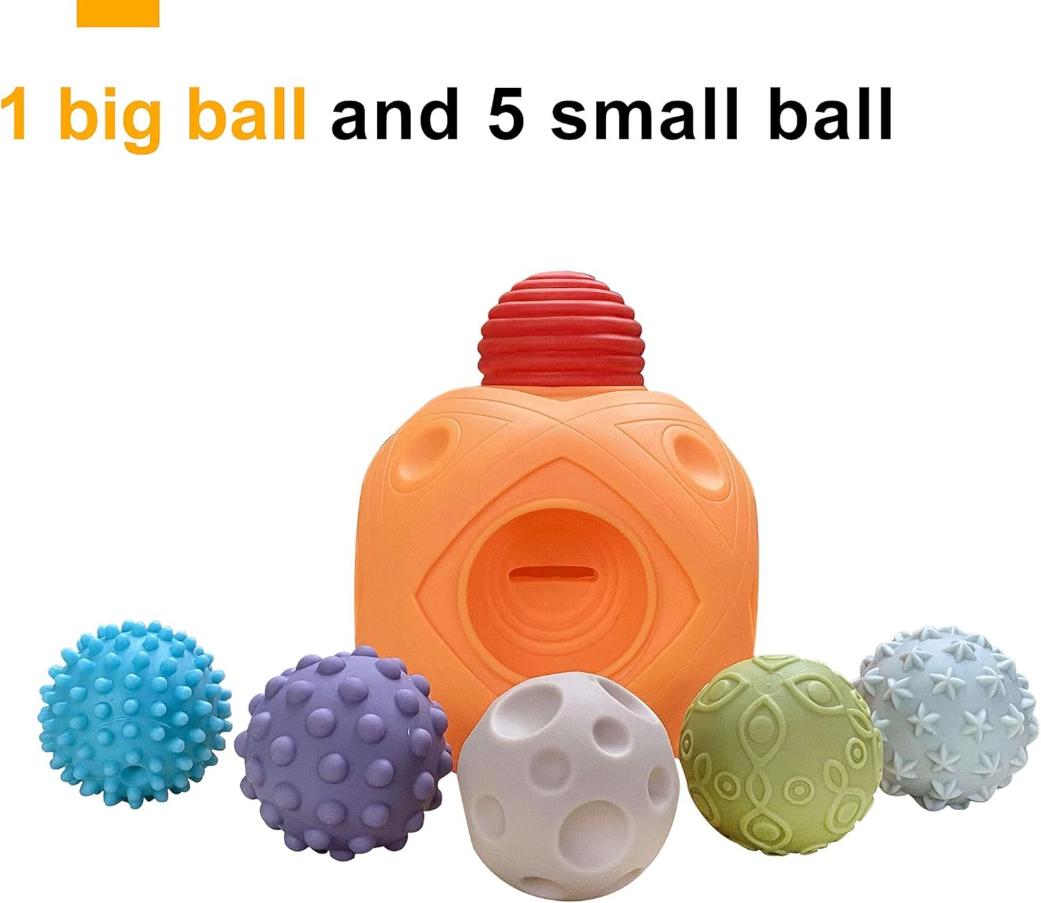Toddler Ball 1-3 Baby Sensory Toy Montessori Toy Suitable for 6-12 Months Baby Ball Toy Sensory Ball BPA Free Teething Gift Toddler Ball Bath Toy Bright Colors Multi-Texture