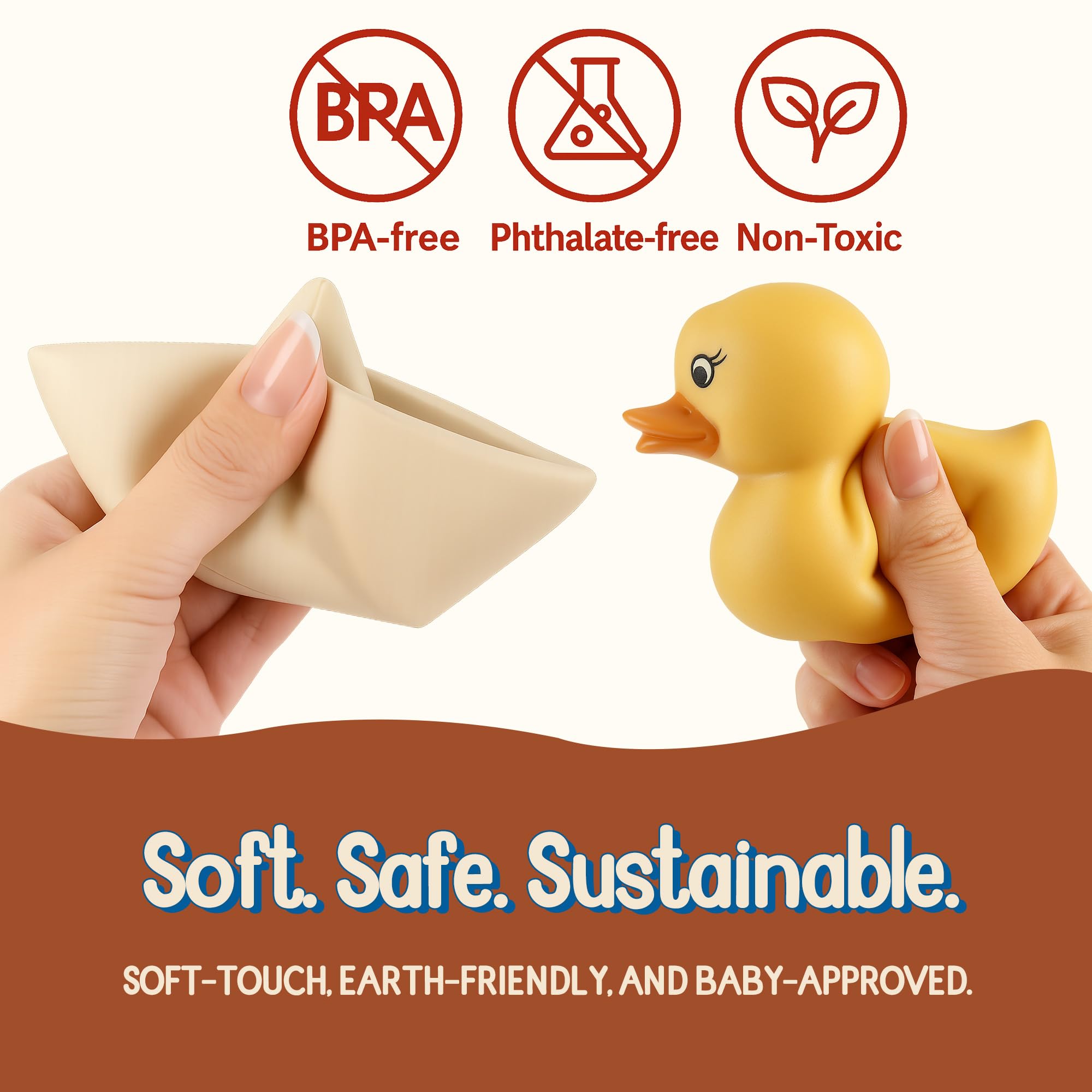 Floating Boat & Spraying Duck Baby Bathtub Toys Set