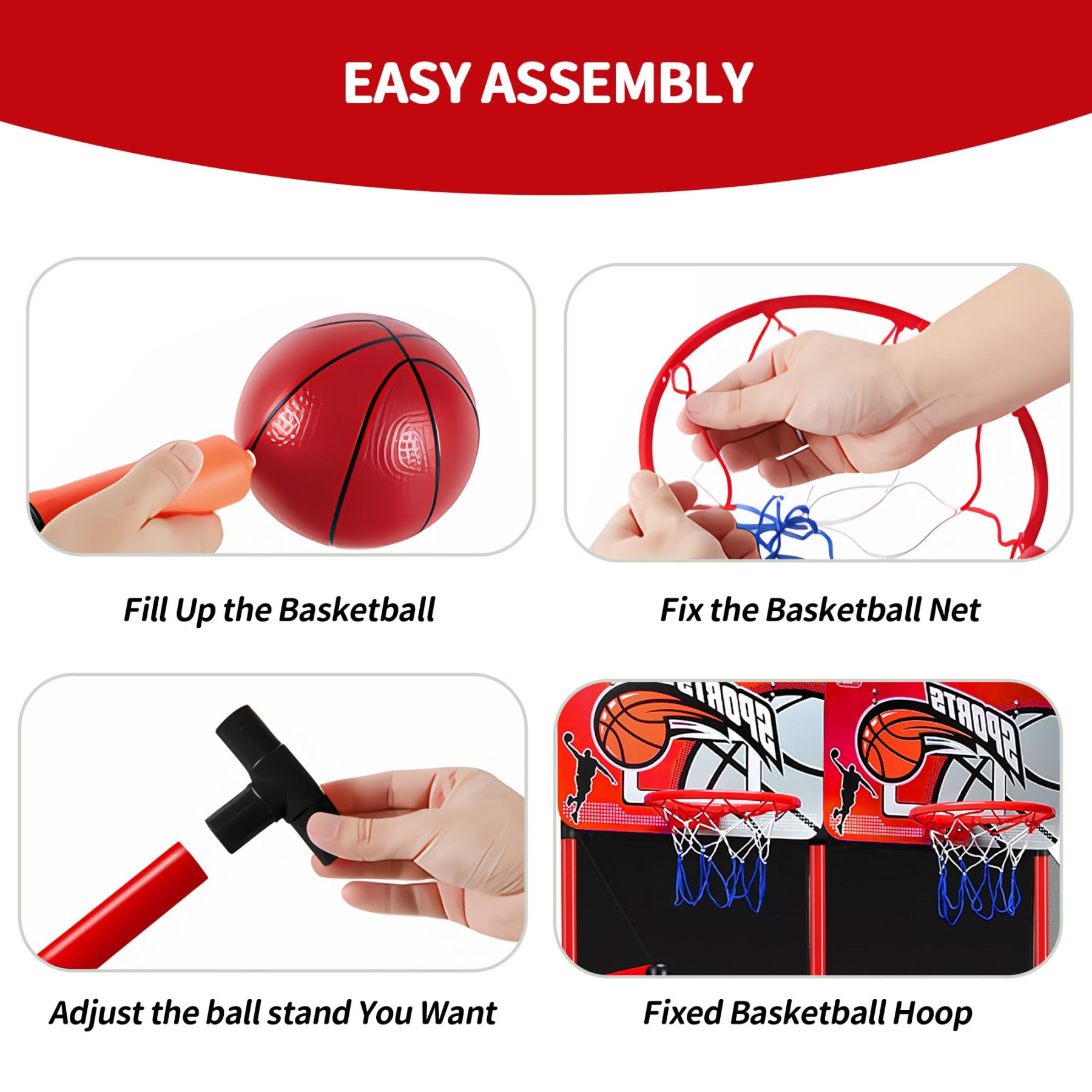 2-Player Basketball Arcade Game for Kids Ages 3-12