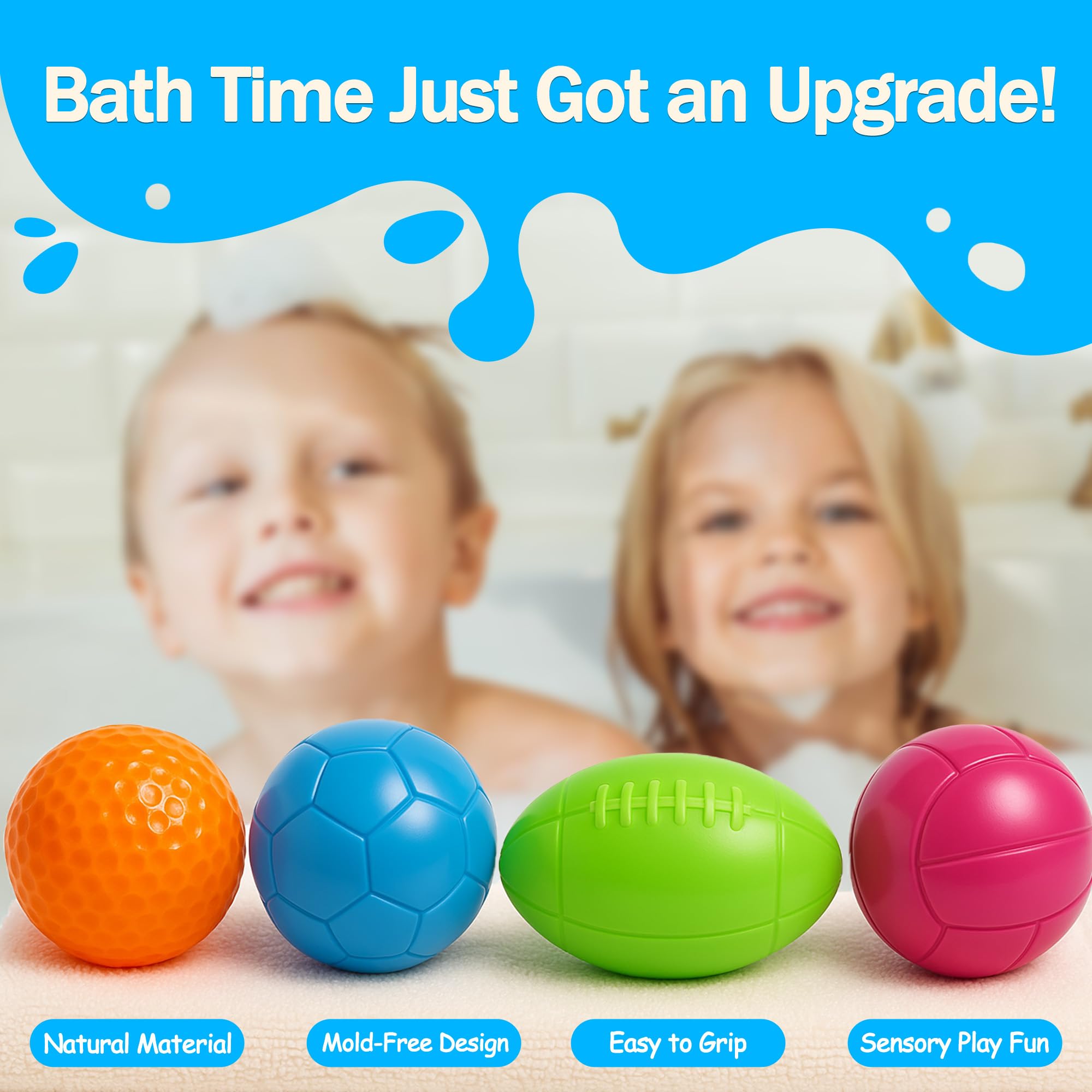 Baby Bath Toys Sensory Balls Set