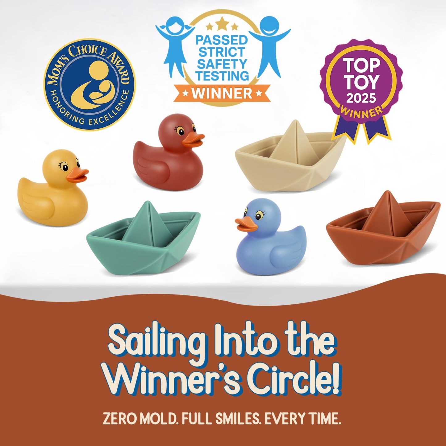 Floating Boat & Spraying Duck Baby Bathtub Toys Set