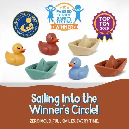 Floating Boat & Spraying Duck Baby Bathtub Toys Set