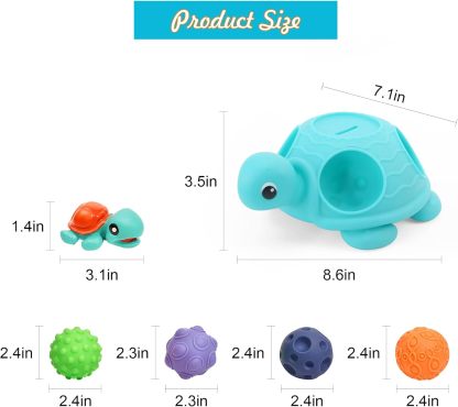 Toddler Ball 1-3 Baby Sensory Toy Montessori Toy Suitable for 6-12 Months Baby Ball Toy Sensory Ball BPA Free Teething Gift Toddler Ball Bath Toy Bright Colors Multi-Texture
