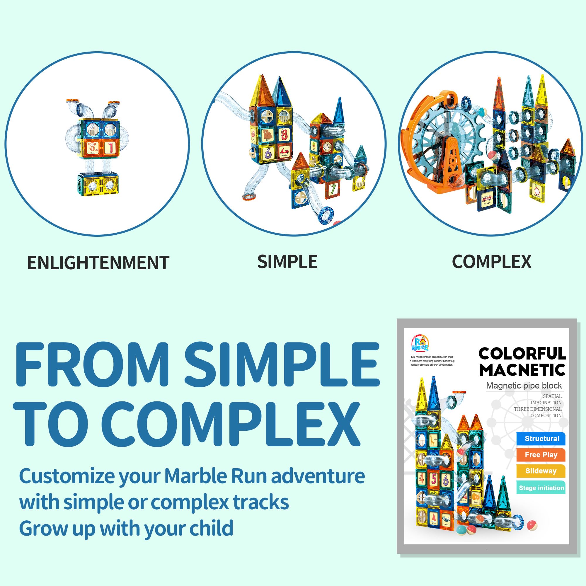 Glowing Marble Run Construction Set