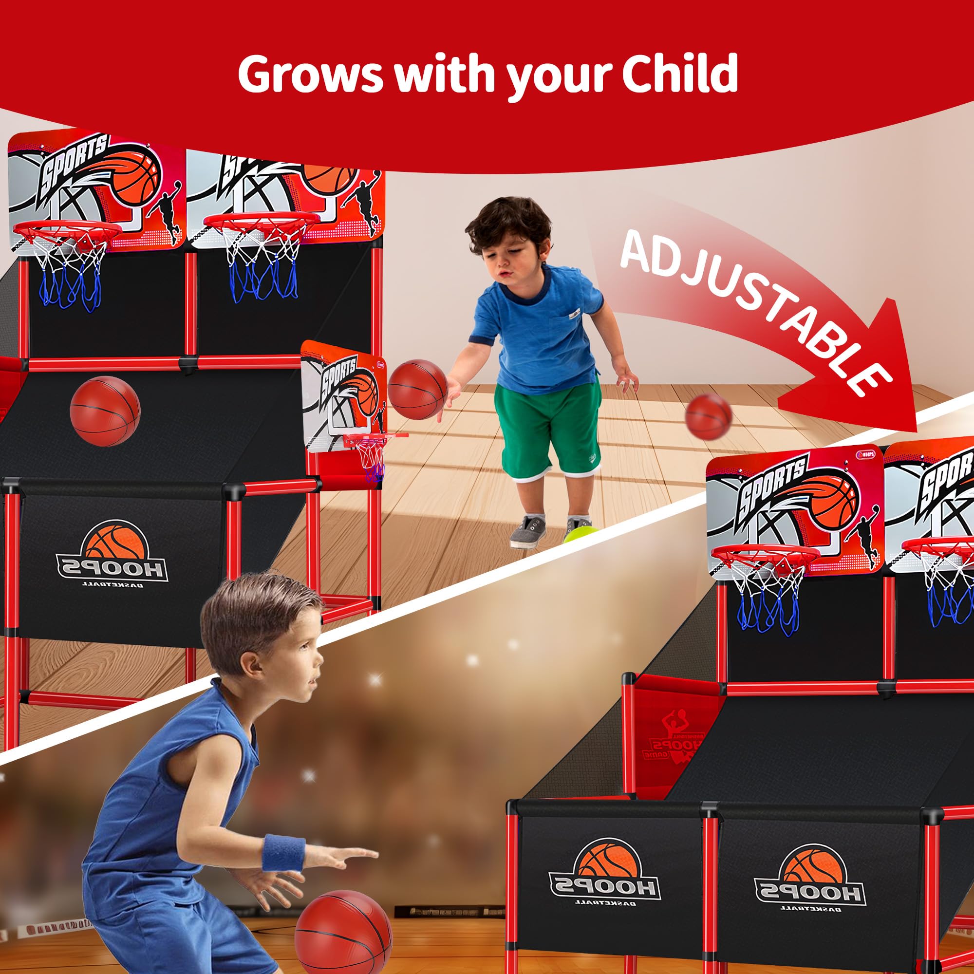 2-Player Basketball Arcade Game for Kids Ages 3-12