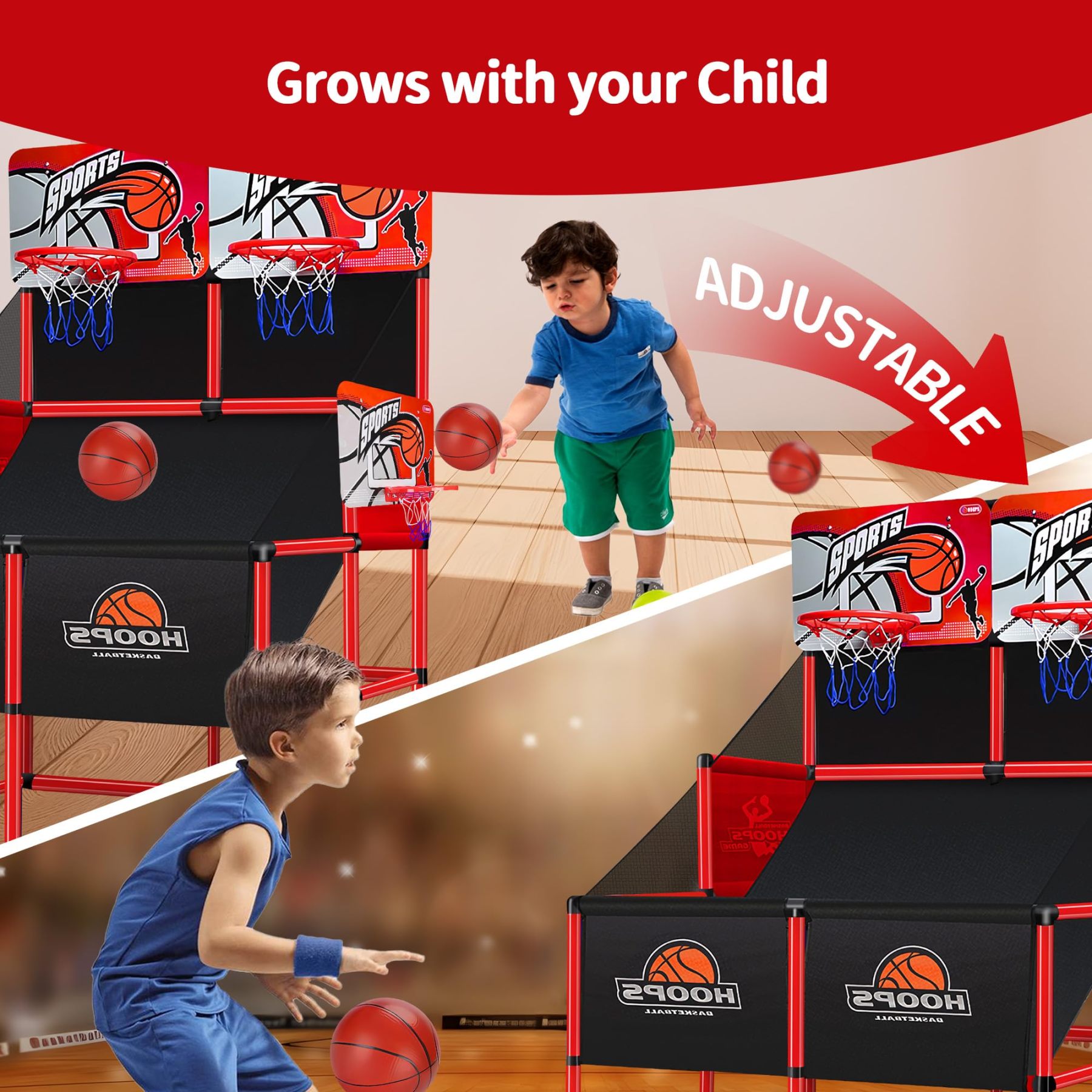2-Player Basketball Arcade Game for Kids Ages 3-12