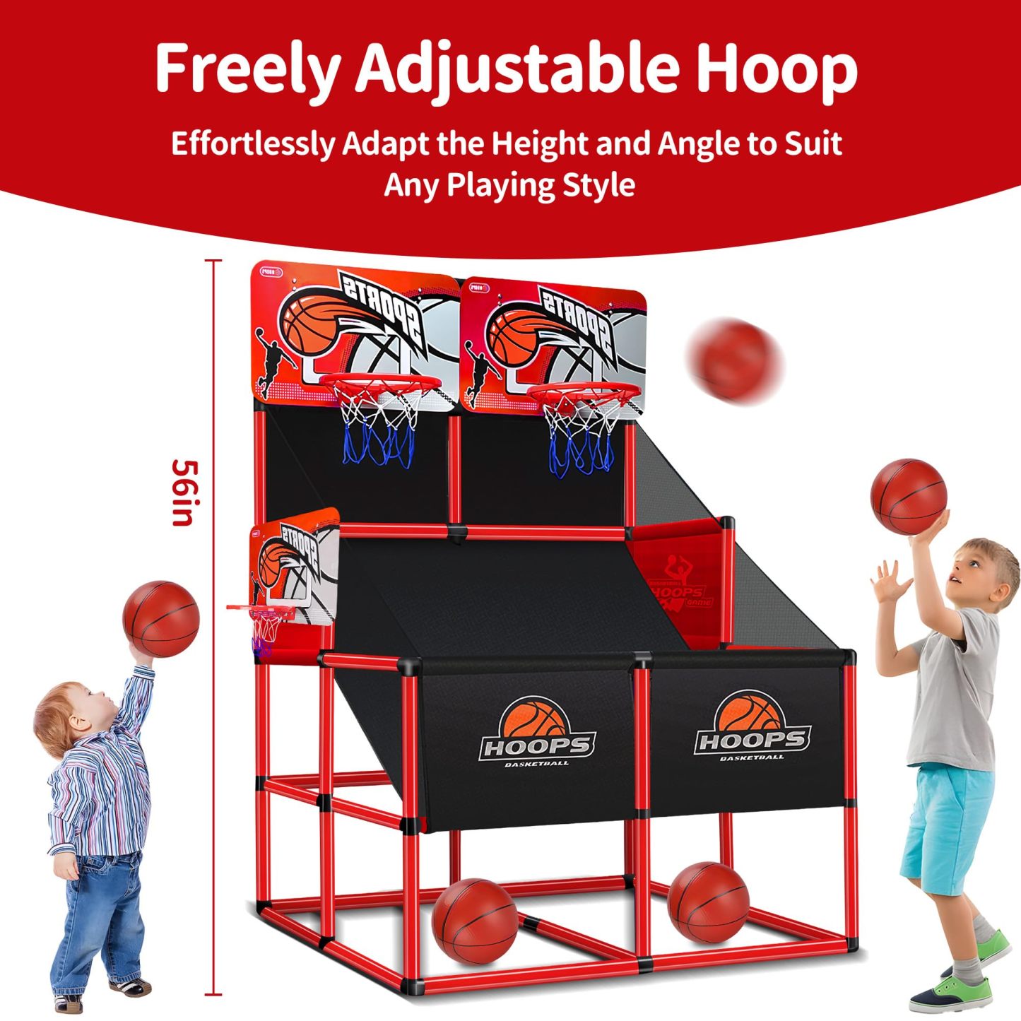 2-Player Basketball Arcade Game for Kids Ages 3-12