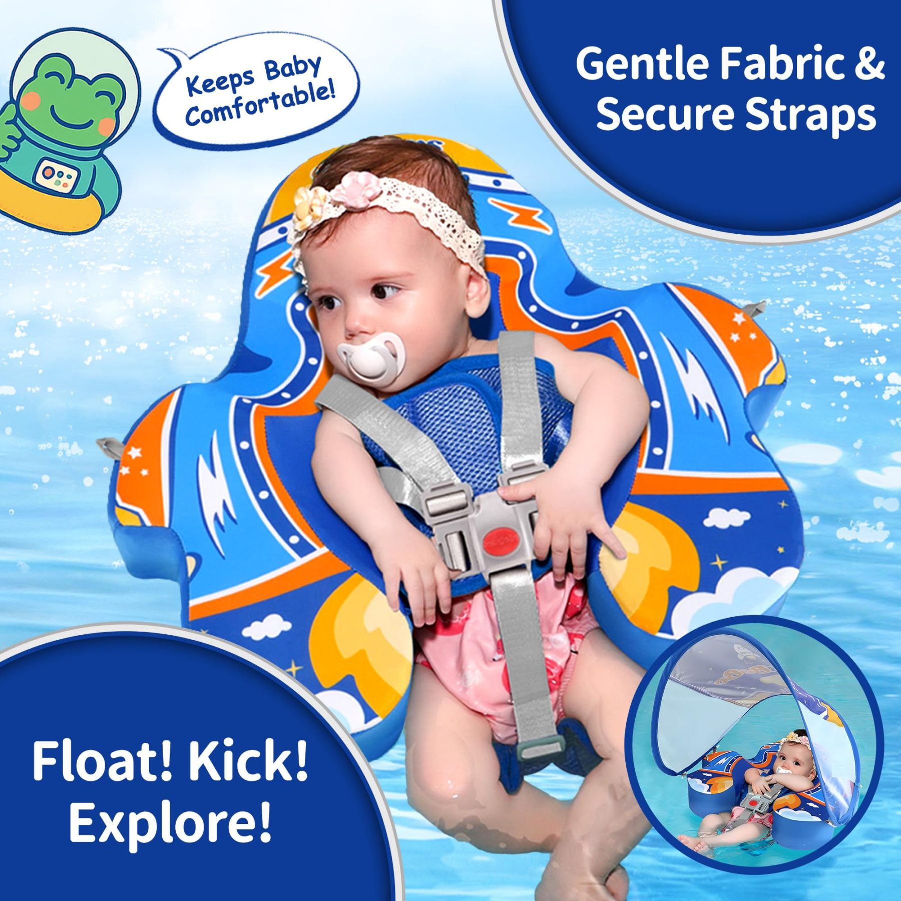 Baby Pool Float with Canopy