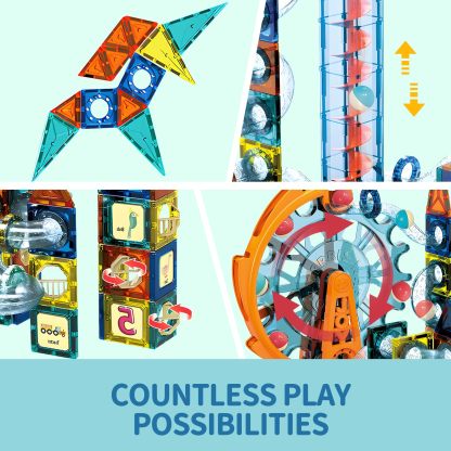 Glowing Marble Run Construction Set