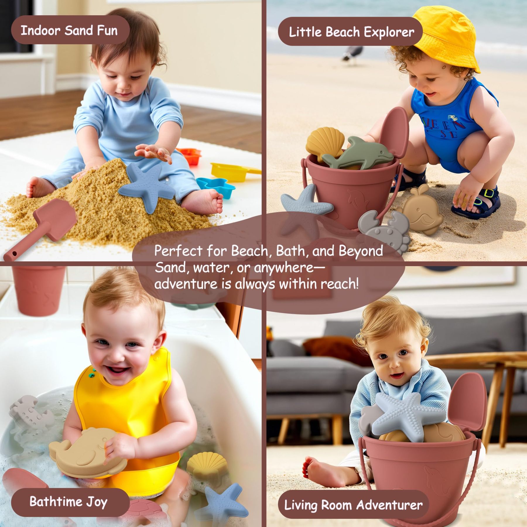 Silicone Beach Toys for Toddlers