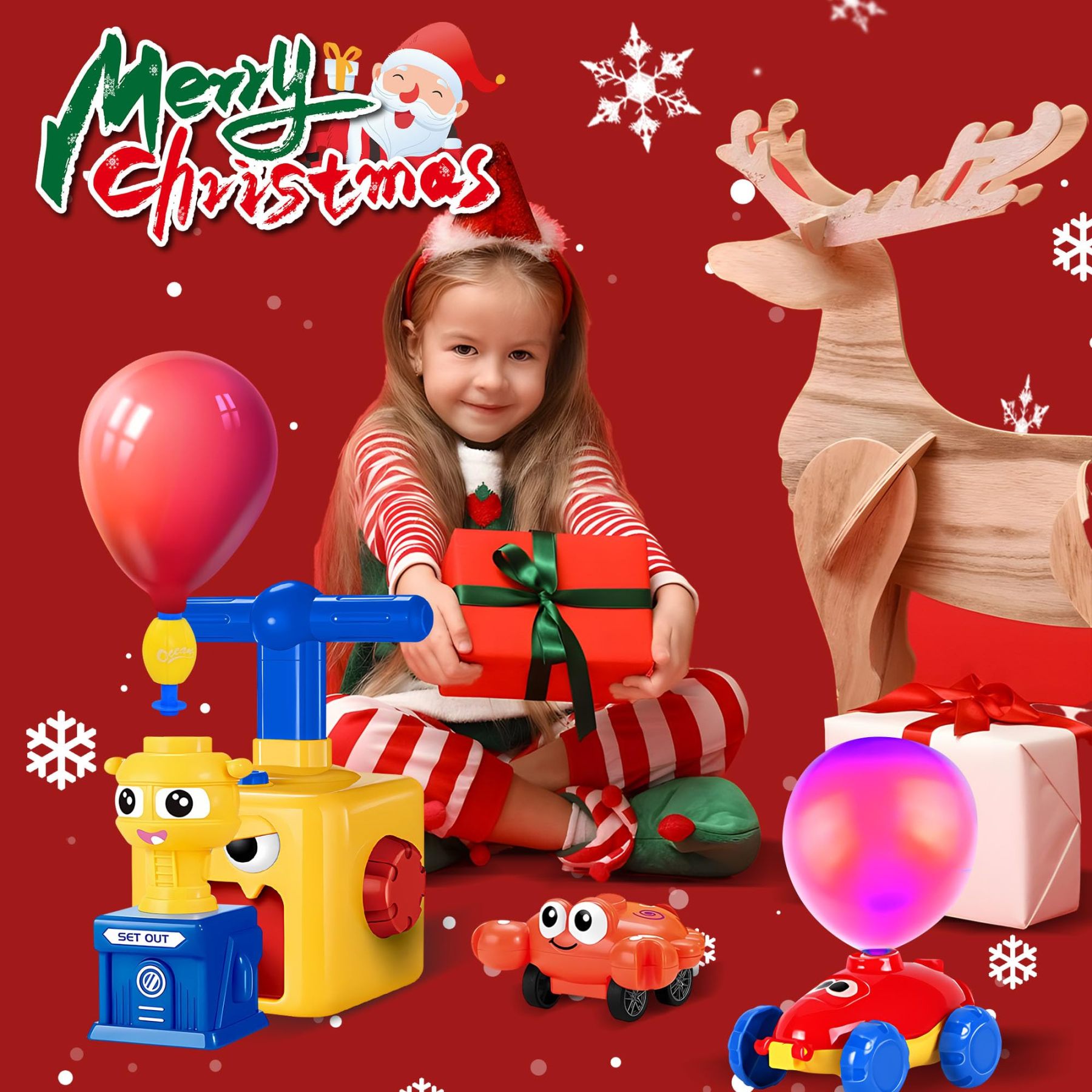Balloon Car Toy Pump Set